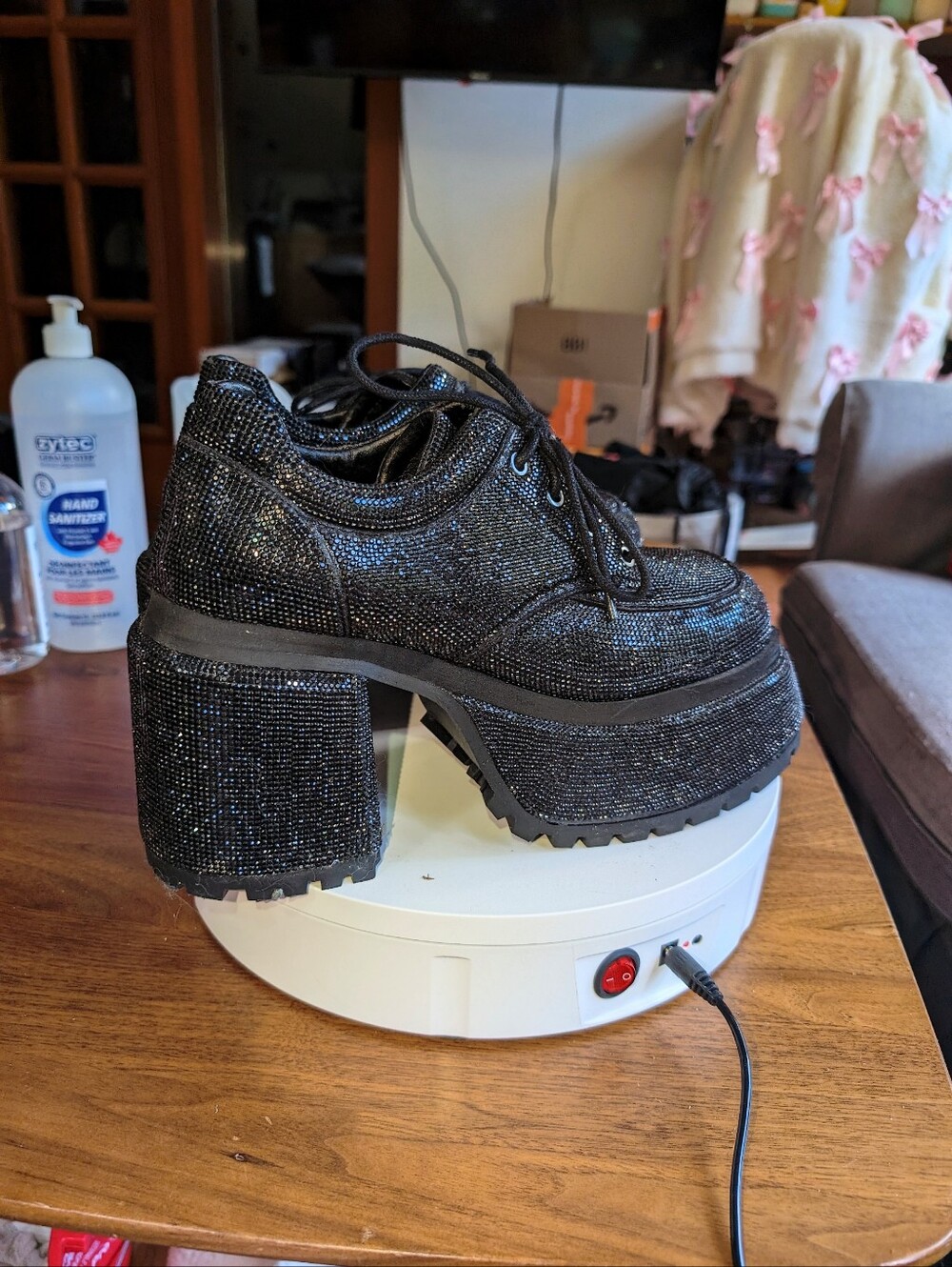 Rhinestone Platform Oxfords "Acting Up" From Dolls Kill Size US 11 - Picture 6 of 9